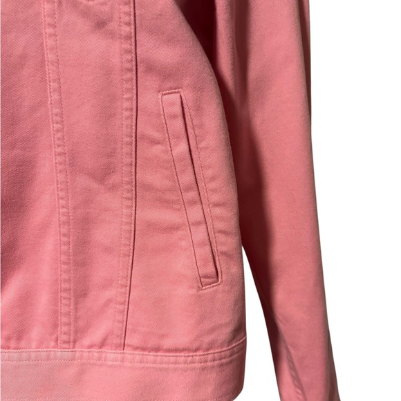 Lauren Jeans Company Ralph Lauren Women’s Pink Denim Button Up Jacket M - Picture 3 of 11